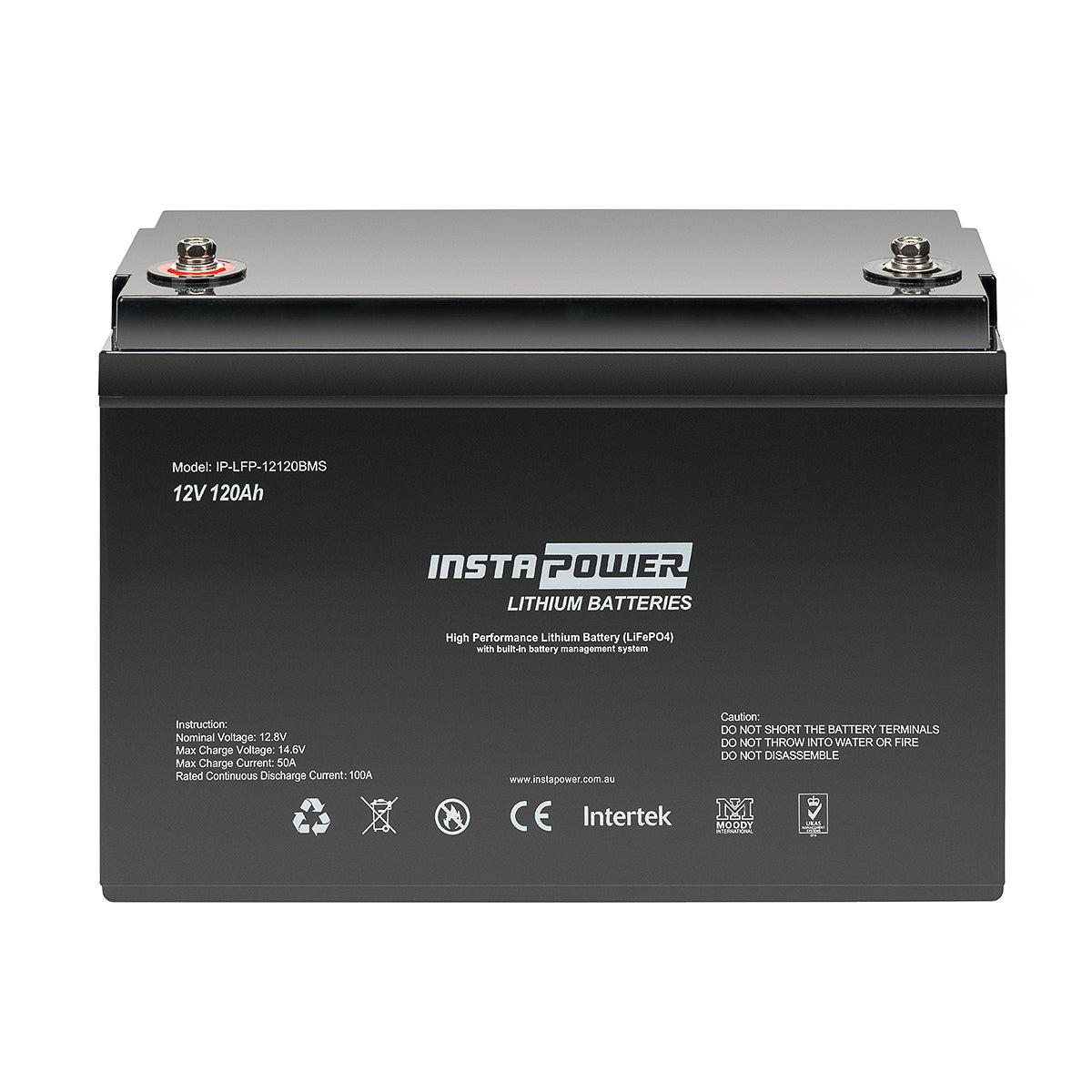 120Ah 12v Lithium Battery LiFePO4 InstaPower High Performance IP12120LFP