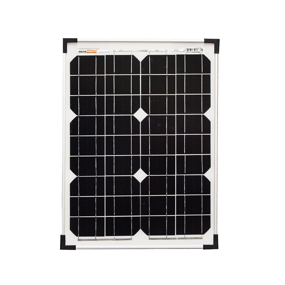 InstaPower 20W 12V Mono Solar Panel 470x360x25mm - SBP Electrical