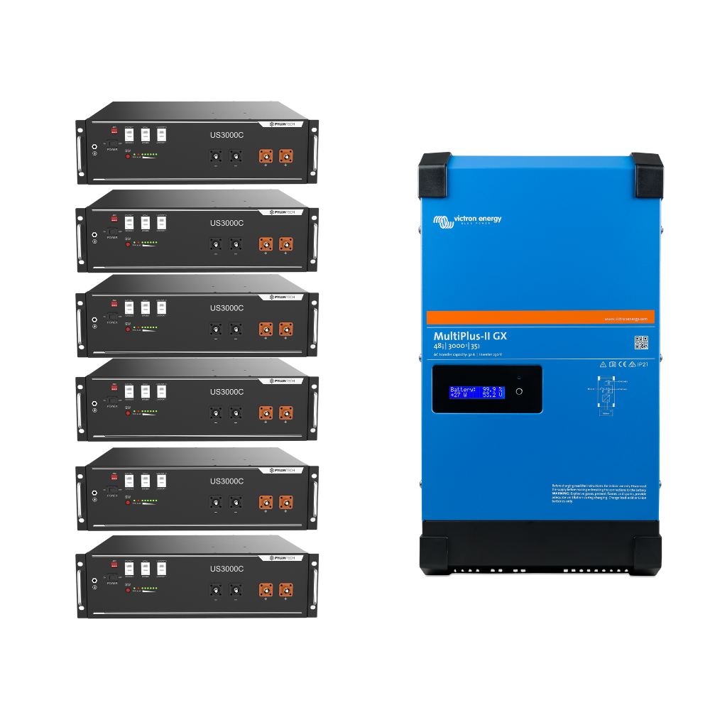 Victron 48V 3kVA Inverter/Charger and Pylontech 21kWh Lithium Battery Kit